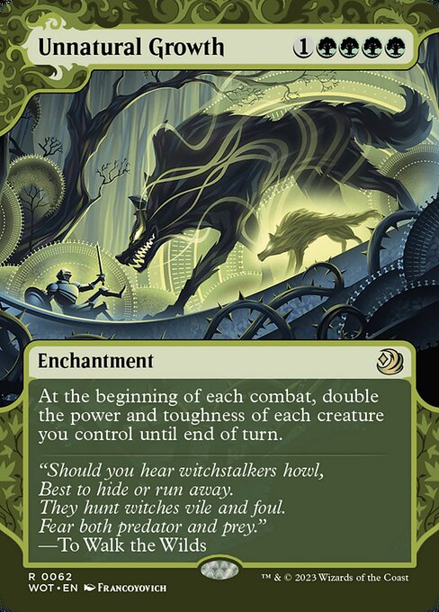 Unnatural Growth (62) - BORDERLESS - Wilds of Eldraine: Enchanting Tales - Game On