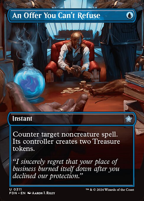 An Offer You Can't Refuse (311) - BORDERLESS (Foil) - Foundations - Game On