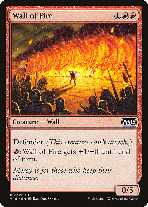 Wall of Fire (167) (Foil) - Magic 2015 - Game On