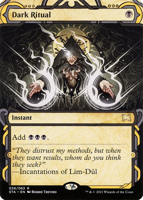 Dark Ritual (26) - BORDERLESS (Etched) - Strixhaven Mystical Archive - Game On