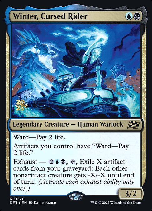 Winter, Cursed Rider (228s) (Foil) - Aetherdrift Promos - Game On
