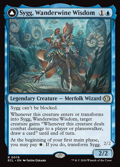 Sygg, Wanderwine Wisdom // Sygg, Wanderbrine Shield (76) (Foil) - Lorwyn Eclipsed - Game On