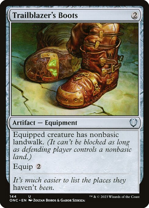 Trailblazer's Boots (144) - Phyrexia: All Will Be One Commander - Game On