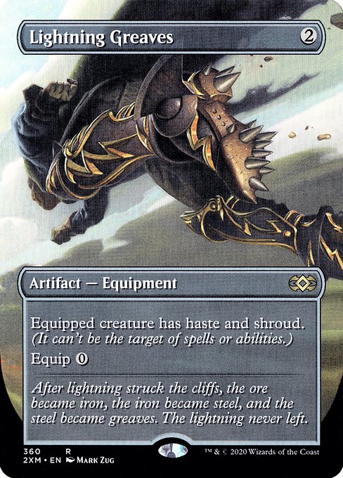 Lightning Greaves (360) - BORDERLESS - FULL ART - Double Masters - Game On