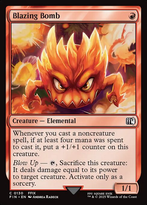 Blazing Bomb (130) (Foil) - Final Fantasy - Game On