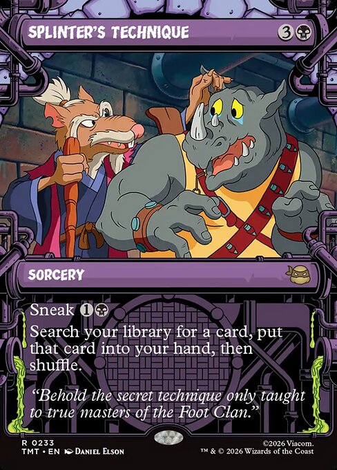 Splinter's Technique (233) - BORDERLESS (Foil) - Teenage Mutant Ninja Turtles - Game On