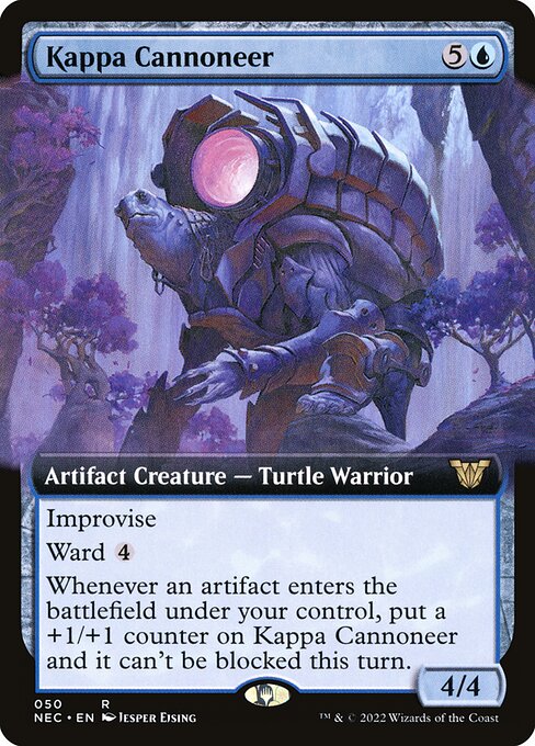 Kappa Cannoneer (50) - EXTENDED ART - Neon Dynasty Commander - Game On