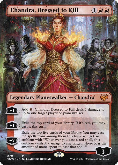 Chandra, Dressed to Kill (279) - BORDERLESS - FULL ART (Foil) - Innistrad: Crimson Vow - Game On