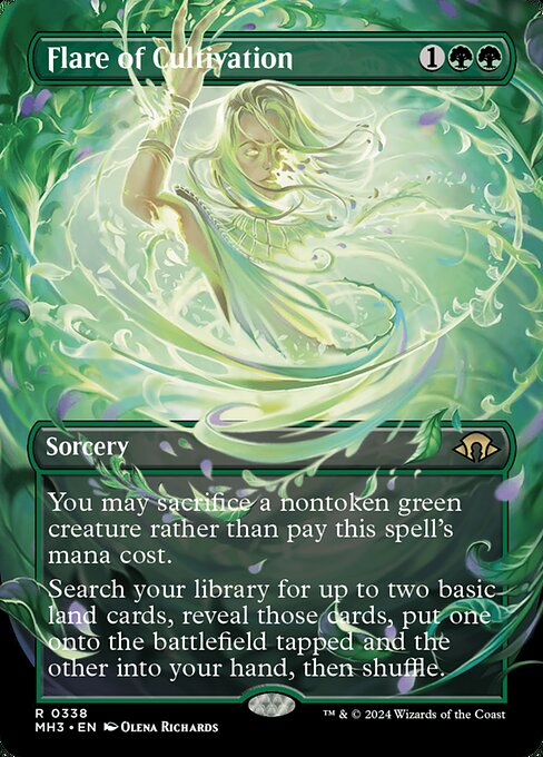 Flare of Cultivation (338) - BORDERLESS - FULL ART - Modern Horizons 3 - Game On