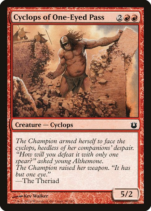 Cyclops of One-Eyed Pass (90) (Foil) - Born of the Gods - Game On