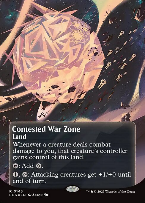 Contested War Zone (143) - BORDERLESS - FULL ART (Foil) - Edge of Eternities: Stellar Sights - Game On