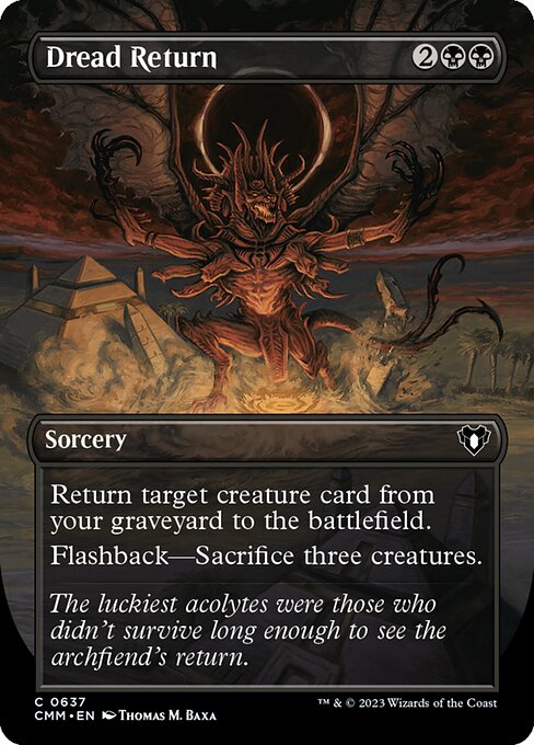 Dread Return (637) - BORDERLESS - FULL ART - Commander Masters - Game On