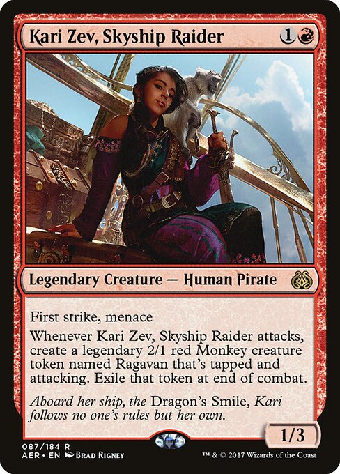 Kari Zev, Skyship Raider (87) (Foil) - Aether Revolt - Game On