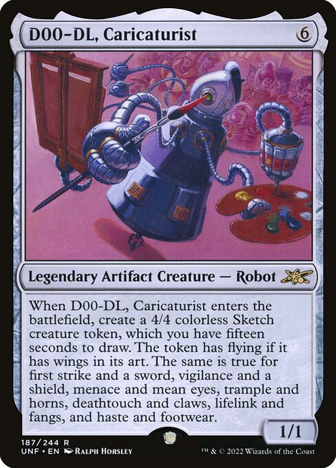 D00-DL, Caricaturist (187) (Foil) - Unfinity - Game On