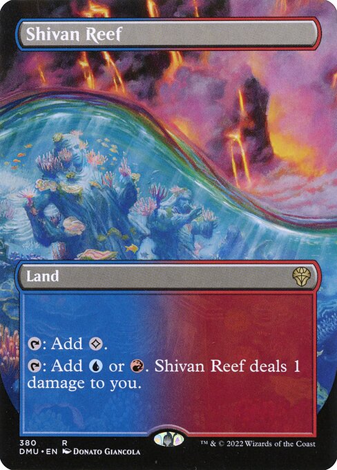Shivan Reef (380) - BORDERLESS - FULL ART - Dominaria United - Game On