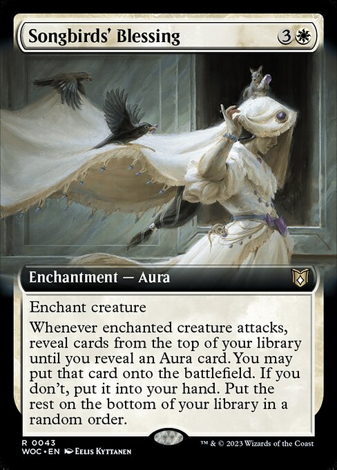 Songbirds' Blessing (43) - EXTENDED ART - Wilds of Eldraine Commander - Game On