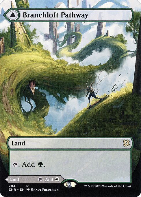 Branchloft Pathway // Boulderloft Pathway (284) - BORDERLESS - FULL ART (Foil) - Zendikar Rising - Game On