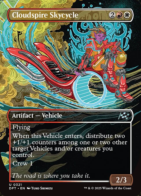 Cloudspire Skycycle (321) - BORDERLESS (Foil) - Aetherdrift - Game On