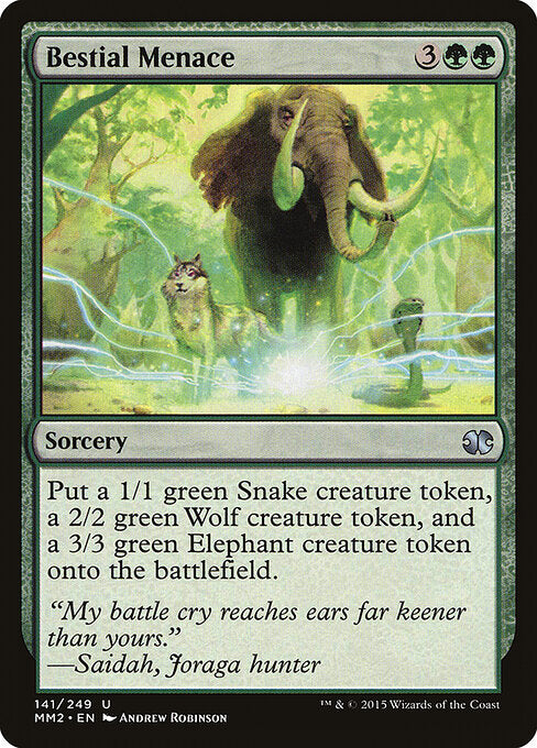 Bestial Menace (141) (Foil) - Modern Masters 2015 - Game On