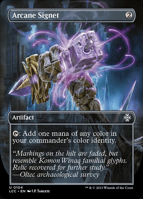 Arcane Signet (104) - BORDERLESS (Foil) - The Lost Caverns of Ixalan Commander - Game On