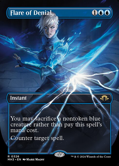 Flare of Denial (326) - BORDERLESS - FULL ART - Modern Horizons 3 - Game On