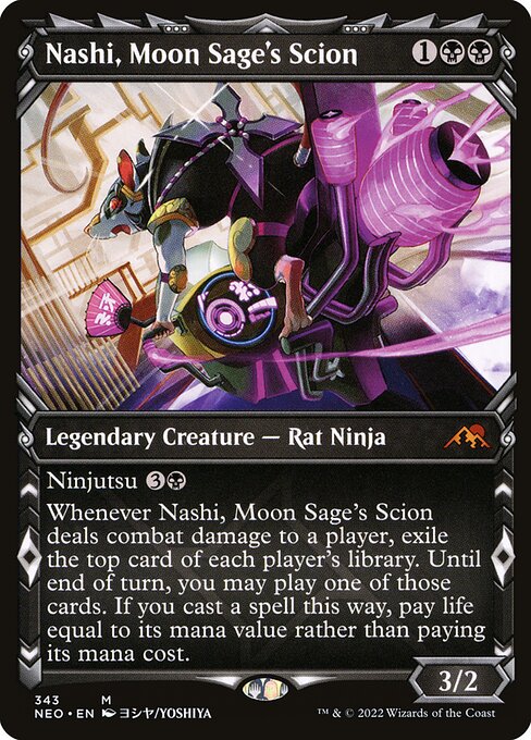 Nashi, Moon Sage's Scion (343) - SHOWCASE - Kamigawa: Neon Dynasty - Game On