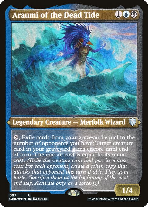 Araumi of the Dead Tide (587) (Etched) - Commander Legends - Game On