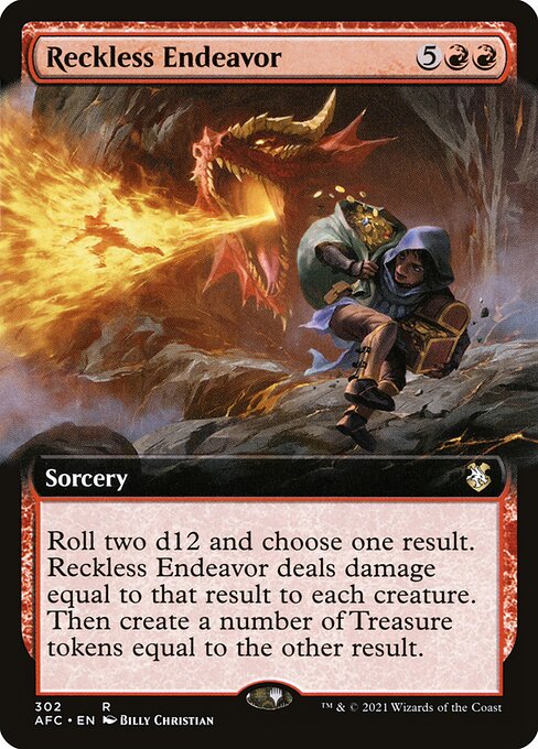 Reckless Endeavor (302) - EXTENDED ART - Forgotten Realms Commander - Game On