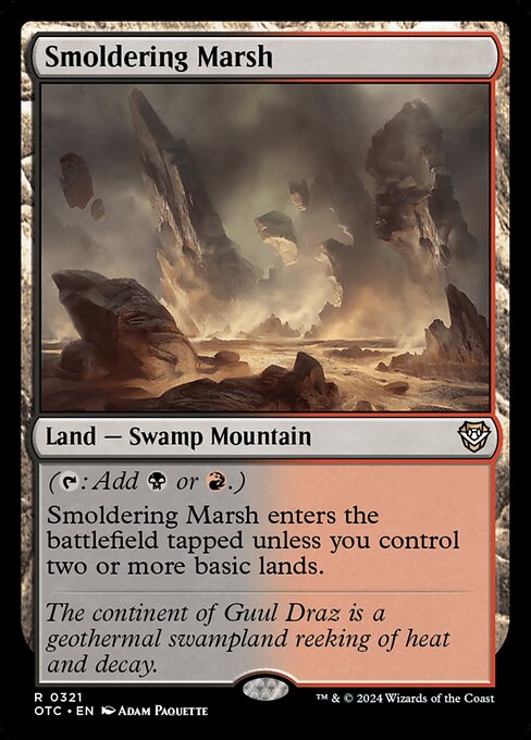 Smoldering Marsh (321) - Outlaws of Thunder Junction Commander - Game On