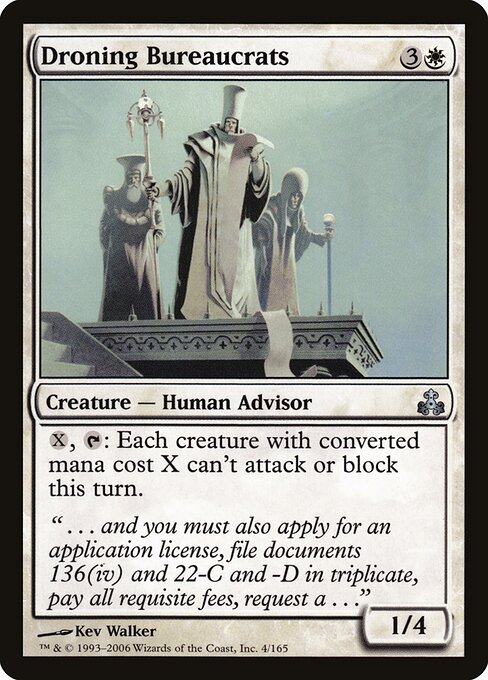 Droning Bureaucrats (4) (Foil) - Guildpact - Game On