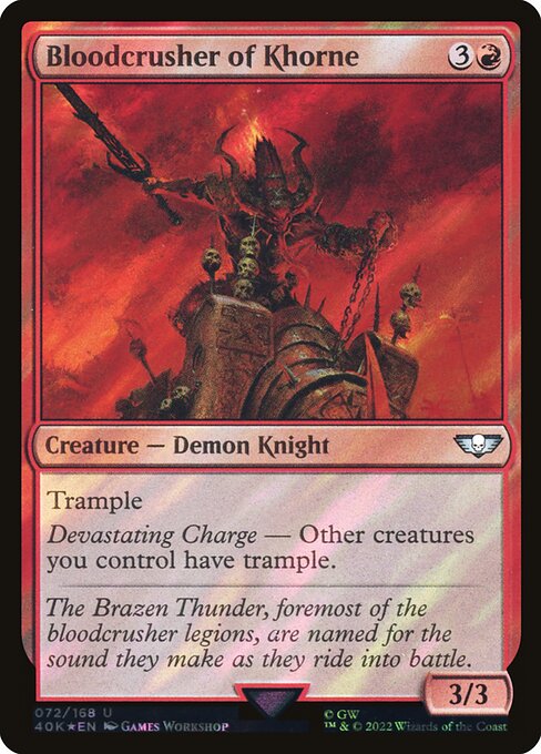 Bloodcrusher of Khorne (72★) (Foil) - Warhammer 40,000 Commander - Game On