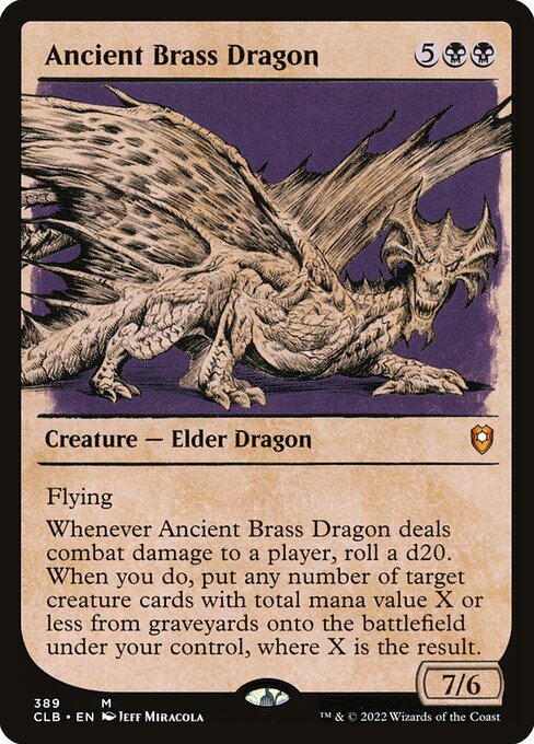 Ancient Brass Dragon (389) - SHOWCASE (Foil) - Commander Legends: Battle for Baldur's Gate - Game On