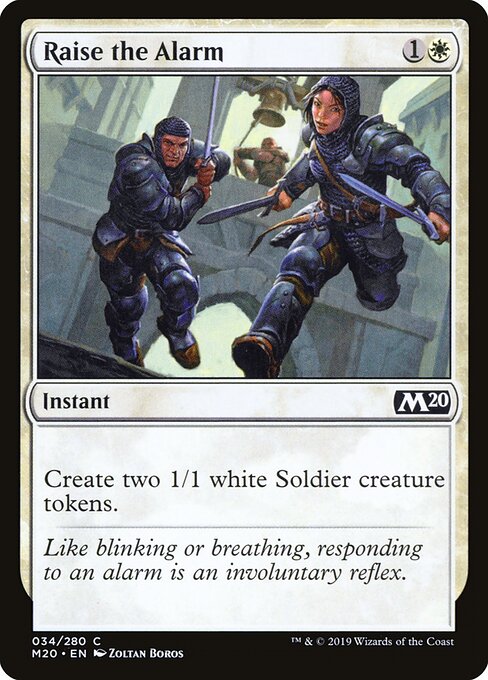 Raise the Alarm (34) (Foil) - Core Set 2020 - Game On