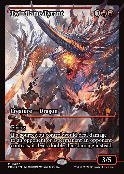 Twinflame Tyrant (427) - SHOWCASE (Foil) - Foundations - Game On