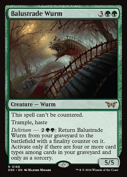 Balustrade Wurm (168) (Foil) - Duskmourn: House of Horror - Game On