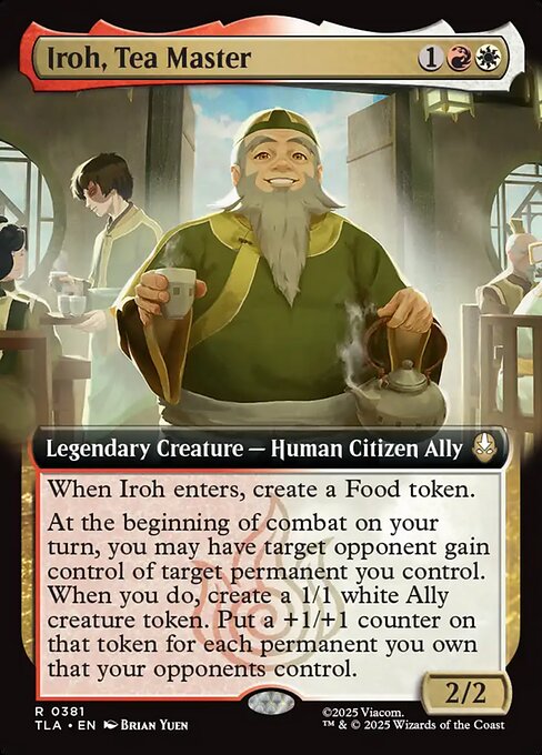 Iroh, Tea Master (381) - EXTENDED ART (Foil) - Avatar: The Last Airbender - Game On