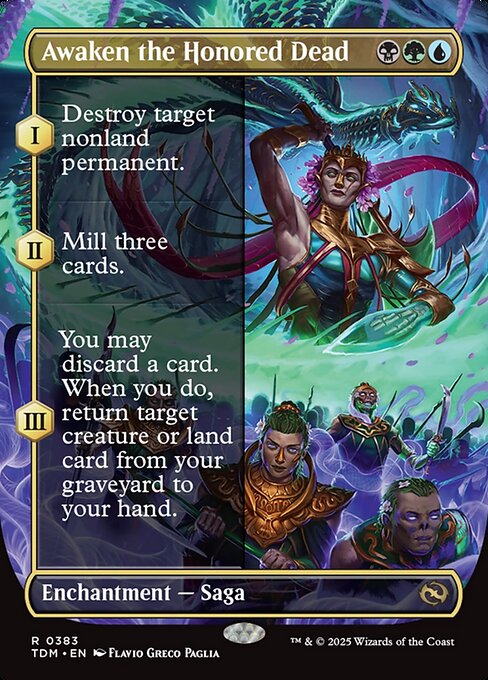 Awaken the Honored Dead (383) - BORDERLESS - FULL ART - Tarkir: Dragonstorm - Game On