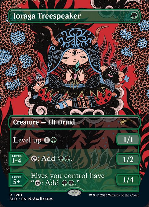 Joraga Treespeaker (1281) - BORDERLESS - FULL ART (Foil) - Secret Lair Drop - Game On