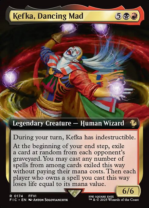 Kefka, Dancing Mad (174) - EXTENDED ART (Foil) - Final Fantasy Commander - Game On