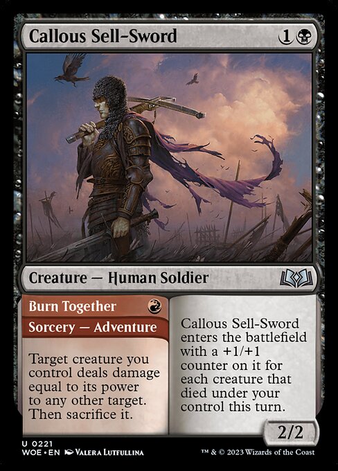 Callous Sell-Sword // Burn Together (221) - Wilds of Eldraine - Game On