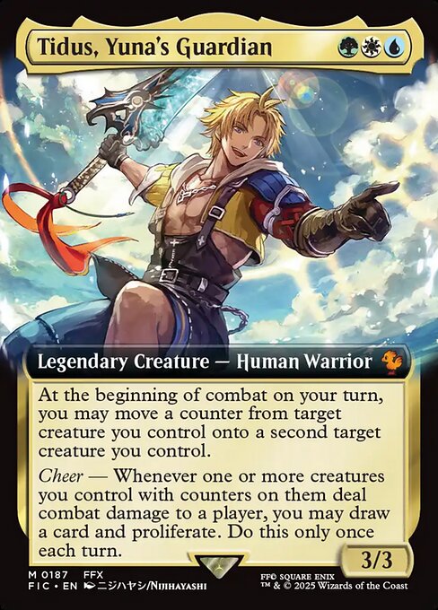 Tidus, Yuna's Guardian (187) - EXTENDED ART (Foil) - Final Fantasy Commander - Game On