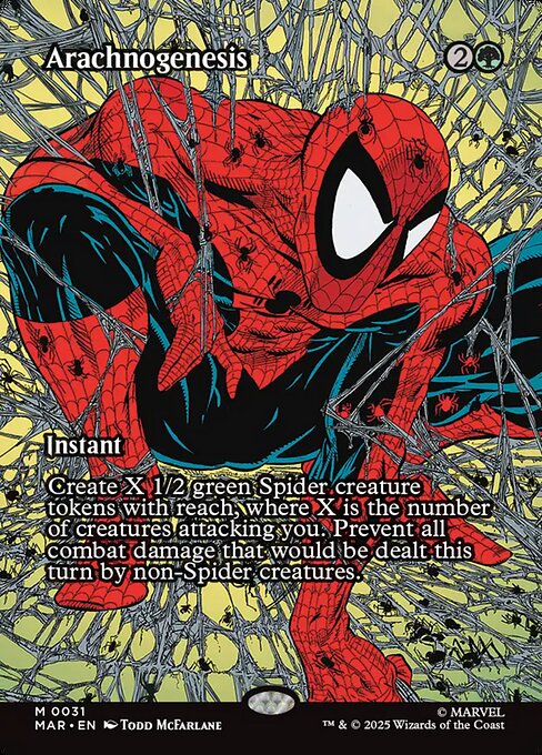 Arachnogenesis (31) - BORDERLESS - FULL ART - Marvel Universe - Game On