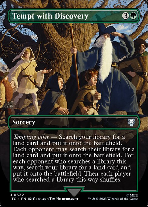 Tempt with Discovery (532) - BORDERLESS - FULL ART (Foil) - Tales of Middle-earth Commander - Game On