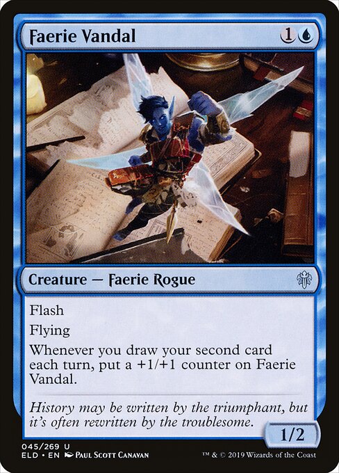 Faerie Vandal (45) (Foil) - Throne of Eldraine - Game On