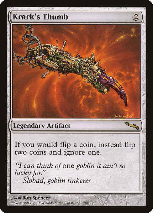 Krark's Thumb (190) - Mirrodin - Game On