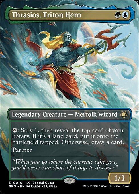 Thrasios, Triton Hero (16) - BORDERLESS - FULL ART - Special Guests - Game On
