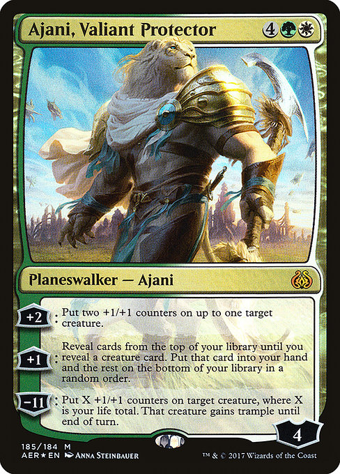 Ajani, Valiant Protector (185) (Foil) - Aether Revolt - Game On