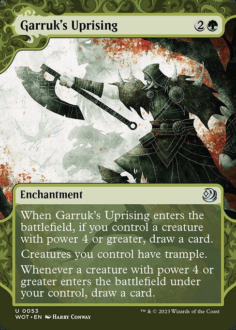 Garruk's Uprising (53) - BORDERLESS (Foil) - Wilds of Eldraine: Enchanting Tales - Game On
