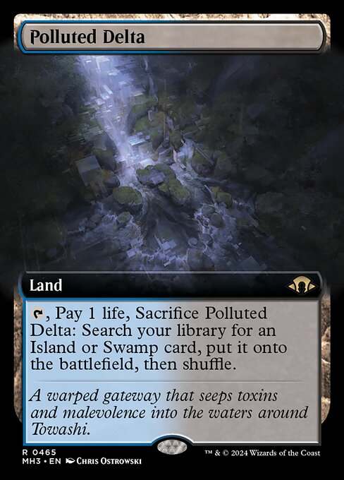 Polluted Delta (465) - EXTENDED ART (Foil) - Modern Horizons 3 - Game On