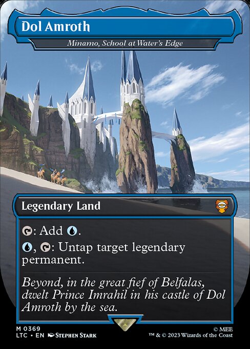 Minamo, School at Water's Edge (369) - BORDERLESS - FULL ART - Tales of Middle-earth Commander - Game On